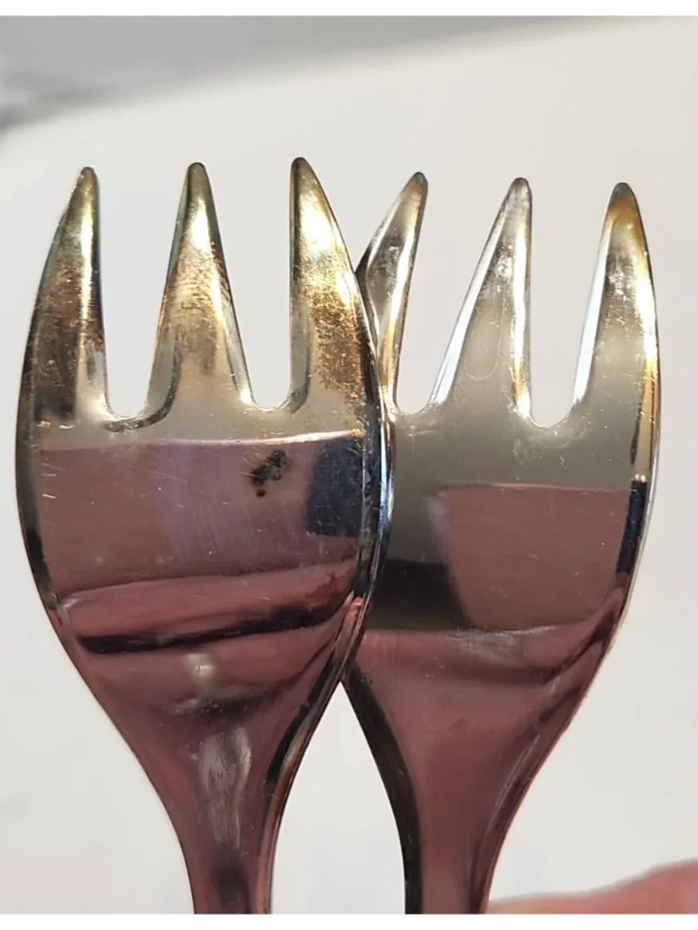 2 Vintage Leonard from Italy Silverplated Relish Baby Mini Forks 5 3/8